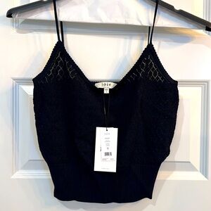 Joie knit tank top. Crop tank, banded knit bottom.
